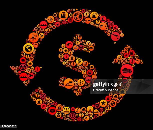 money circulation climate change vector icon pattern - ocean garbage stock illustrations