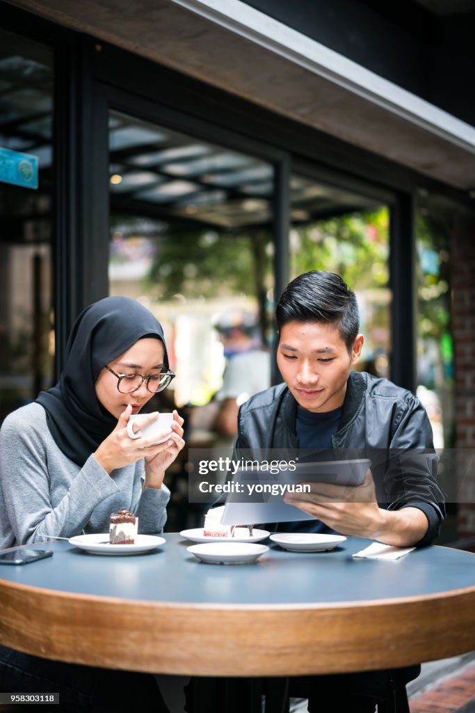 Young couple having a date
