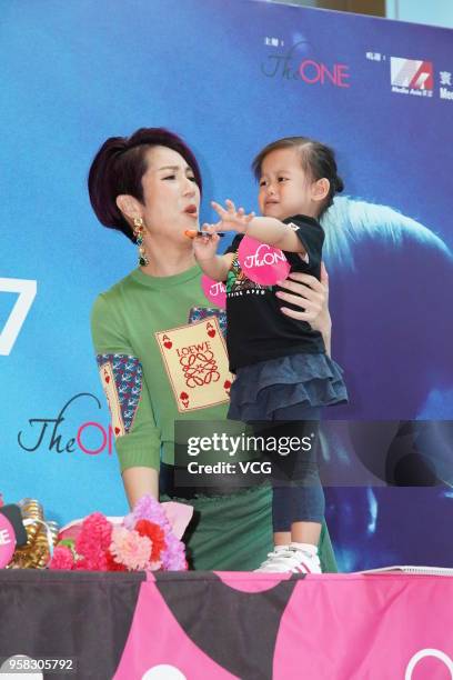 Singer Miriam Yeung attends 'Miriam Yeung 321 Go! Concert Live 2017 ' autograph session on May 13, 2018 in Hong Kong, Hong Kong.