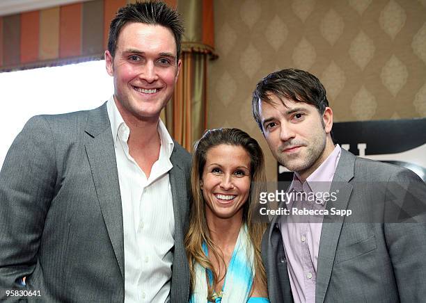 Actor Owain Yeoman visits the Sportsclub/LA and the Golf Academy by Sportsclub/LA display during the HBO Luxury Lounge in honor of the 67th annual...