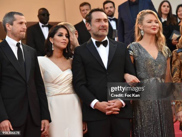 Guillaume Canet, Leila Bekhti, director Gilles Lellouche, Benoit Poelvoorde and Virginie Efira attend the screening of 'Sink Or Swim ' during the...