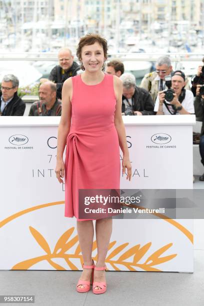 Italian actress Nicoletta Braschi attends the photocall for the "Happy As Lazzaro " during the 71st annual Cannes Film Festival at Palais des...