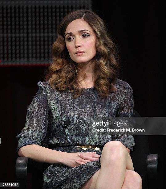 Actress Rose Byrne of the television show "Damages" speaks during the FX portion of the 2010 Television Critics Association Press Tour at the Langham...