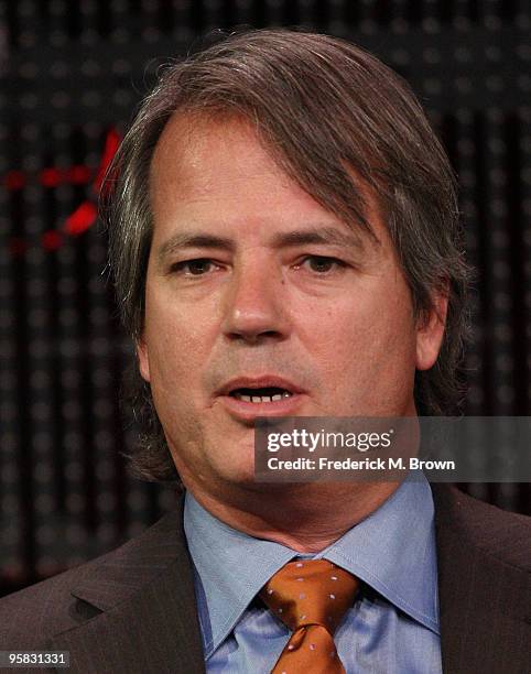 Executive producer Graham Yost of the television show "Justifield" speaks during the FX portion of the 2010 Television Critics Association Press Tour...