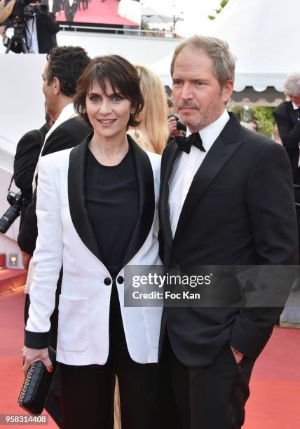 Geraldine Pailhas and Christopher Thompson attends the screening of "Sink Or Swim " during the 71st annual Cannes Film Festival at Palais des...