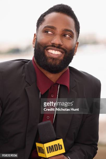 Actor John David Washington attends IMDb On The Scene during The 71st Annual Cannes Film Festival at American Pavilion on May 14, 2018 in Cannes,...