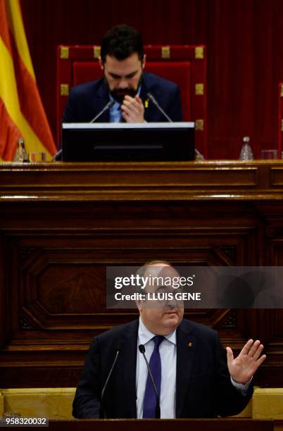 Catalan Socialist Party - PSC MP Miquel Iceta speaks during a vote session to elect a new regional president at the Catalan parliament in Barcelona...