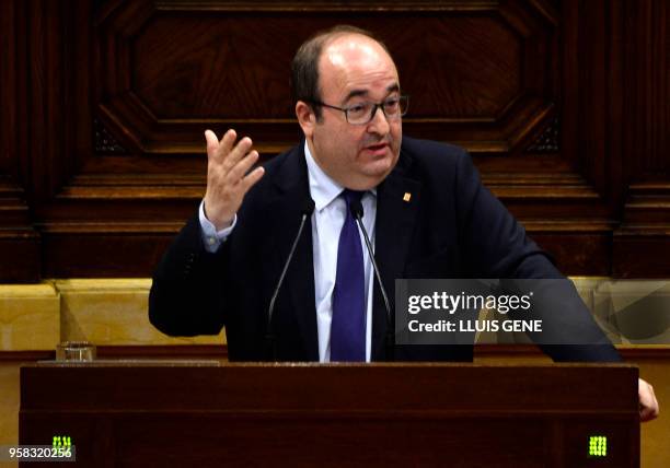 Catalan Socialist Party - PSC MP Miquel Iceta speaks during a vote session to elect a new regional president at the Catalan parliament in Barcelona...