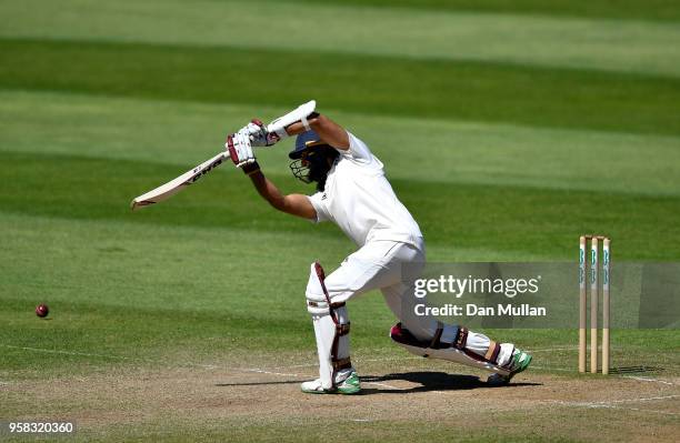 Hashim Amla of Hampshire bats during day four of the Specsavers County Championship Division One between Somerset and Hampshire at The Cooper...