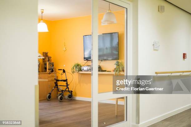 Rollator stands in a room in a care facility on April 27, 2018 in Berlin, Germany.
