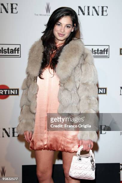 Actress Francesca Chillemi attends the Rome Premiere Party of 'NINE' co-hosted by Belstaff, at the Auditorium della Conciliazione on January 13, 2010...