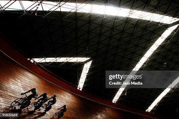 General view of the National cycling championship Copa Federacion at the National Center for High Performance on January 17, 2010 in Mexico City,...