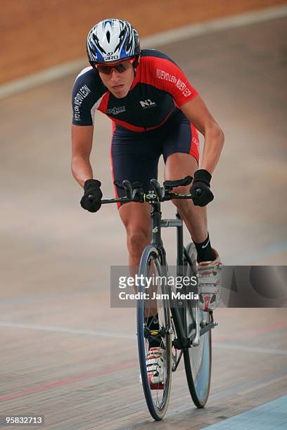 Francisco Zamorano competes during the national cycling championship Copa Federacion at National Center for High Performance on January 17, 2010 in...