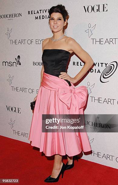 Actress Marisa Tomei arrives at The Art of Elysium's 3rd Annual Black-Tie Charity Gala "Heaven" at 9900 Wilshire Blvd on January 16, 2010 in Beverly...