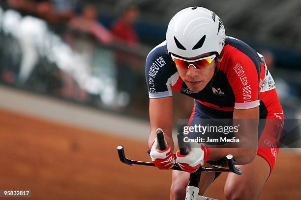 Manuel Ferrara competes during the national cycling championship Copa Federacion at National Center for High Performance on January 17, 2010 in...