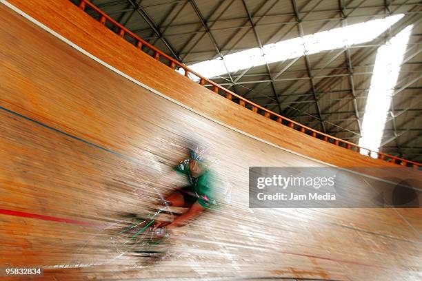 David Mesa competes during the national cycling championship Copa Federacion at National Center for High Performance on January 17, 2010 in Mexico...