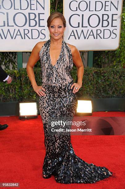 Personality Carrie Ann Inaba arrives at the 67th Annual Golden Globe Awards held at The Beverly Hilton Hotel on January 17, 2010 in Beverly Hills,...