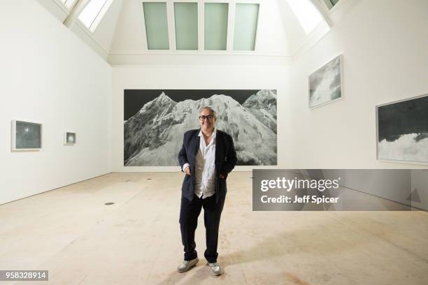 Artist Tacita Dean pictured with her work 'The Montafon Letter' in her exhibition 'Landscape' at the launch of the new Royal Academy of Arts at Royal...