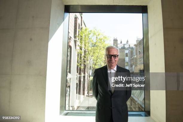 Sir David Chipperfield , pictured in the Weston Bridge which he designed to link Burlington House and Burlington Gardens, at the launch of the new...