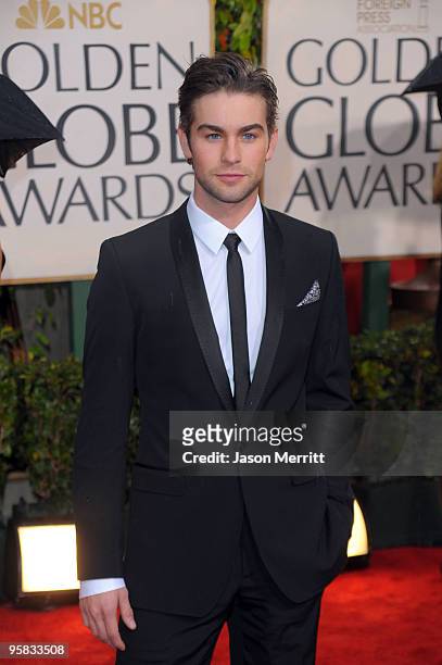 Actor Chase Crawford arrives at the 67th Annual Golden Globe Awards held at The Beverly Hilton Hotel on January 17, 2010 in Beverly Hills, California.