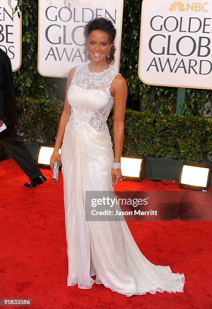 Actress Eva La Rue arrives at the 67th Annual Golden Globe Awards held at The Beverly Hilton Hotel on January 17, 2010 in Beverly Hills, California.