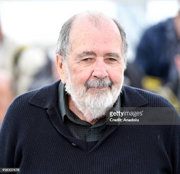 Brazilian director Carlos Diegues poses during the photocall for the film 'O Grande Circo Mistico' at the 71st Cannes Film Festival, France on May...