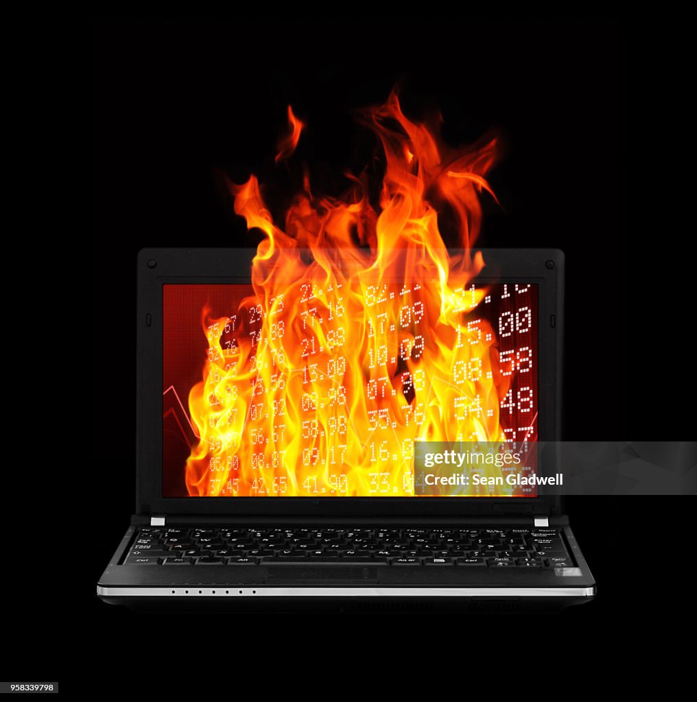 Netbook on fire