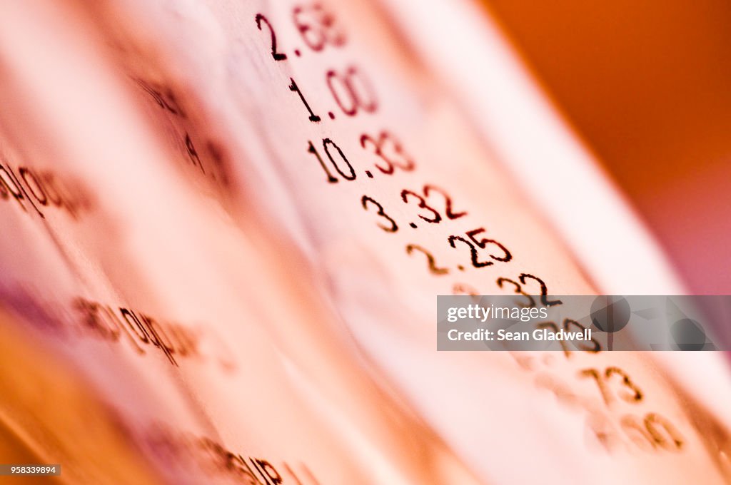 Shop receipts