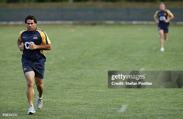 George Smith during a Brumbies Super-14 training session at Griffith Oval on January 18, 2010 in Canberra, Australia.