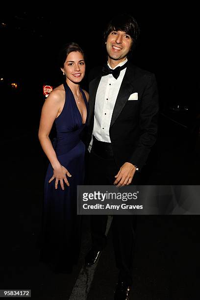Comedian Demetri Martin and guest arrive at The Art of Elysium's 3rd Annual Black Tie Charity Gala "Heaven" on January 16, 2010 in Beverly Hills,...