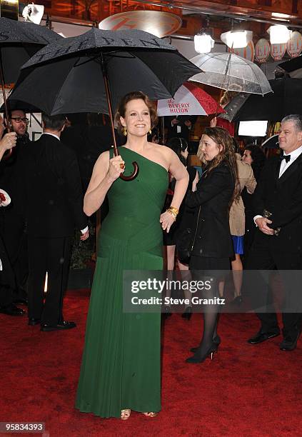 Actress Sigourney Weaver arrives at the 67th Annual Golden Globe Awards at The Beverly Hilton Hotel on January 17, 2010 in Beverly Hills, California.