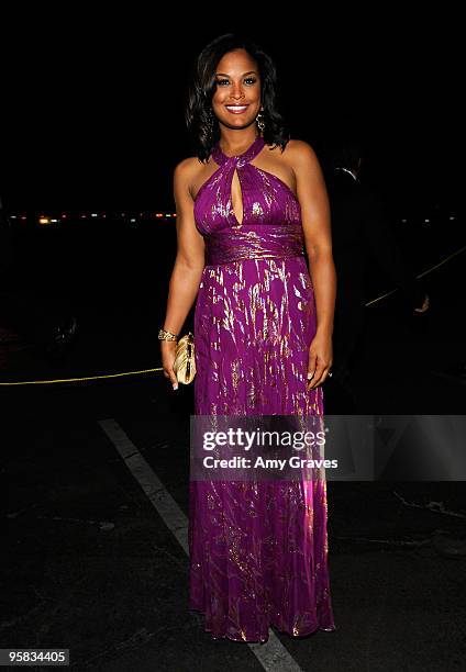 Actress Laila Ali arrives at The Art of Elysium's 3rd Annual Black Tie Charity Gala "Heaven" on January 16, 2010 in Beverly Hills, California.