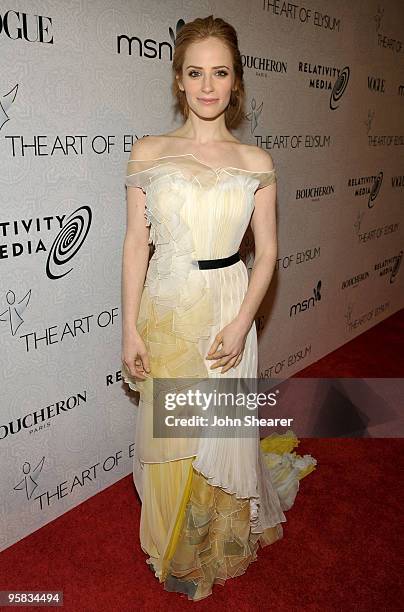 Actress Jaime Ray Newman arrives at The Art of Elysium's 3rd Annual Black Tie Charity Gala "Heaven" on January 16, 2010 in Beverly Hills, California.