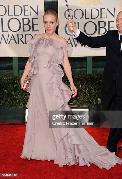 Actress Chloe Sevigny arrives at the 67th Annual Golden Globe Awards held at The Beverly Hilton Hotel on January 17, 2010 in Beverly Hills,...