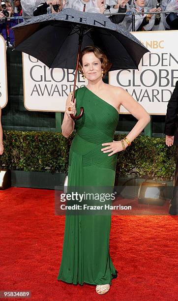 Actress Sigourney Weaver arrives at the 67th Annual Golden Globe Awards held at The Beverly Hilton Hotel on January 17, 2010 in Beverly Hills,...