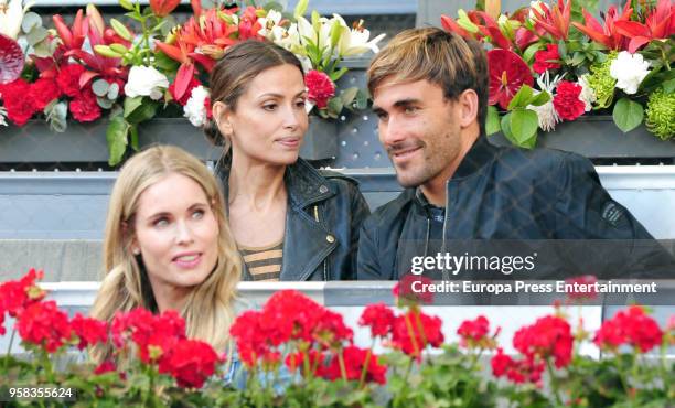 Helen Svedin, Almudena Fernandez, Aritz Aranburu during day nine of the Mutua Madrid Open tennis tournament at the Caja Magica on May 13, 2018 in...