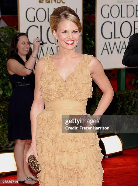 Actress Jennifer Morrison arrives at the 67th Annual Golden Globe Awards held at The Beverly Hilton Hotel on January 17, 2010 in Beverly Hills,...