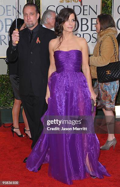 Actress Sandra Bullock arrives at the 67th Annual Golden Globe Awards held at The Beverly Hilton Hotel on January 17, 2010 in Beverly Hills,...
