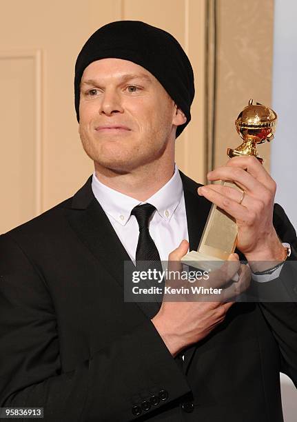 Actor Michael C. Hall, winner of the Best Performance by an Actor in a Television Series - Drama award for "Dexter" poses in the press room at the...