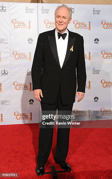 Actor John Lithgow poses in the press room at the 67th Annual Golden Globe Awards held at The Beverly Hilton Hotel on January 17, 2010 in Beverly...