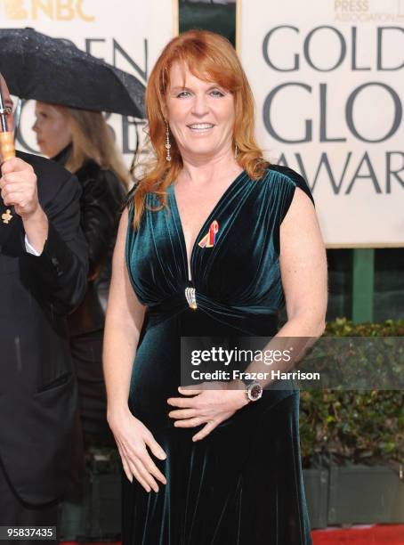 Sarah Ferguson arrives at the 67th Annual Golden Globe Awards held at The Beverly Hilton Hotel on January 17, 2010 in Beverly Hills, California.