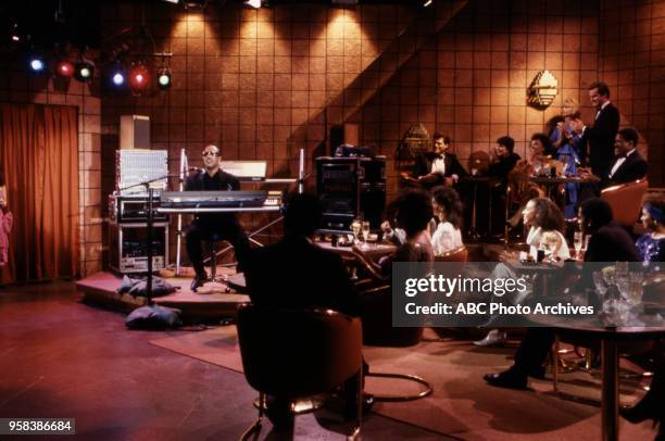 Stevie Wonder performing on the set of Walt Disney Television via Getty Images's 'All My Children'.