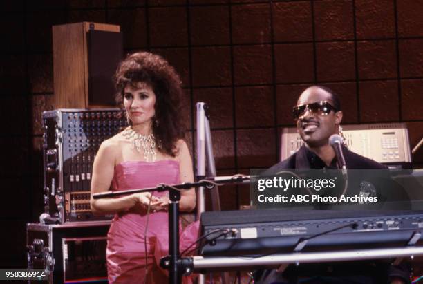 Susan Lucci, Stevie Wonder appearing on Disney General Entertainment Content via Getty Images's 'All My Children'.