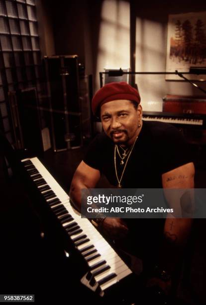 Aaron Neville visiting the set of Walt Disney Television via Getty Images's 'All My Children'.