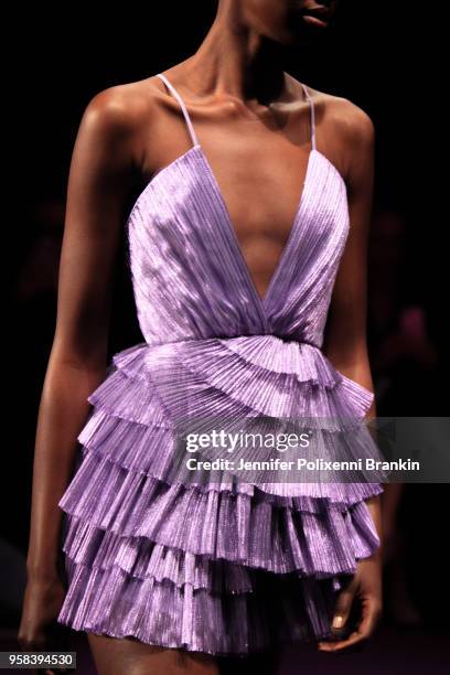 Model walks the runway during the Alice McCall show at Mercedes-Benz Fashion Week Resort 19 Collections at Carriageworks on May 14, 2018 in Sydney,...