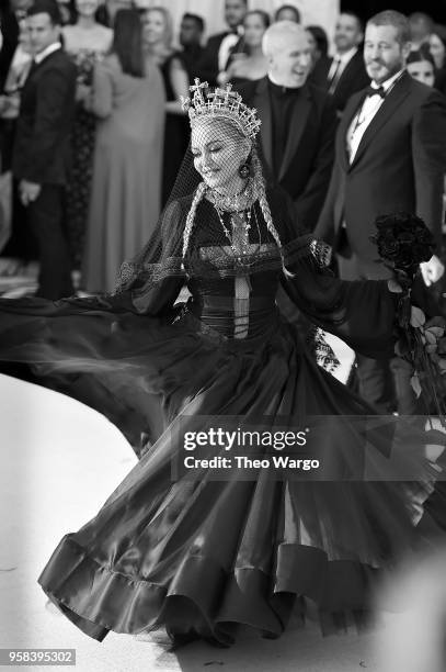 Madonna attends the Heavenly Bodies: Fashion & The Catholic Imagination Costume Institute Gala at The Metropolitan Museum of Art on May 7, 2018 in...