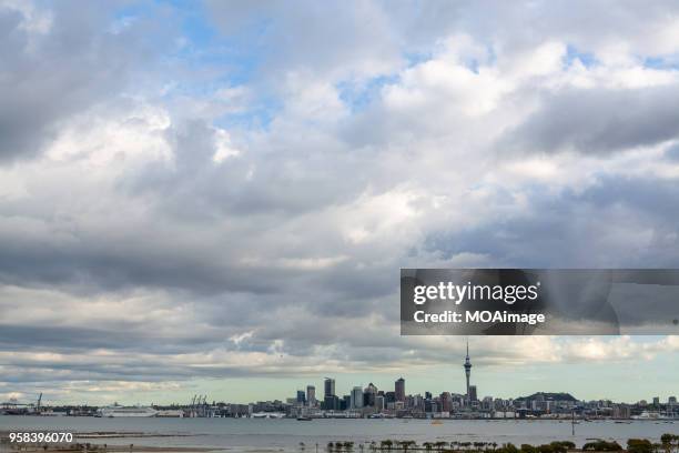 overlooking auckland city view,newzealand - auckland waterfront stock pictures, royalty-free photos & images