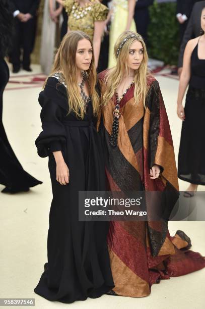 Designers Mary-Kate Olsen and Ashley Olsen attends the Heavenly Bodies: Fashion & The Catholic Imagination Costume Institute Gala at The Metropolitan...