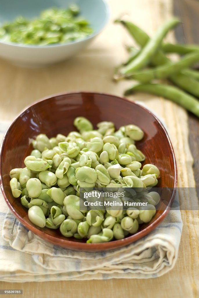 Fresh fava skins