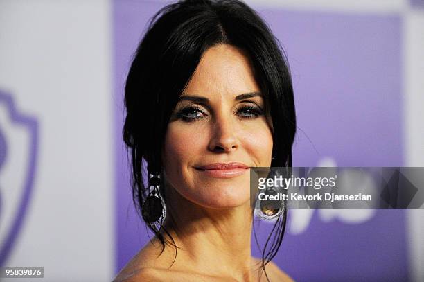 Actress Courteney Cox arrives at the InStyle and Warner Bros. 67th Annual Golden Globes after party held at the Oasis Courtyard at The Beverly Hilton...